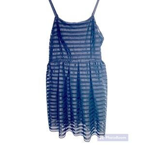 H&M Black Lace Spaghetti-Strap Mini Dress, in Size L